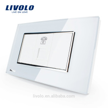 Livolo classic US Standard 1 Gang Power Socket Crystal Glass Telephone Socket VL-C391T-81